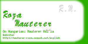 roza mauterer business card